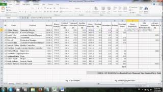 How to make salary sheet using Microsoft Excel [upl. by Enyamrahc]