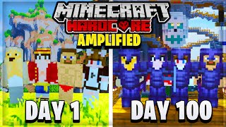 We Survived 100 Days In Hardcore Minecraft Amplified And Heres What Happened [upl. by Gert]