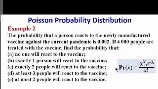 Poisson Probability Distribution [upl. by Follmer645]