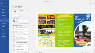 CÓMO IMPRIMIR UN TRÍPTICO EN WORD [upl. by Schacker113]