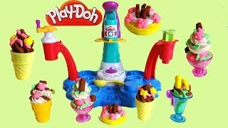 Play Doh Magic Swirl Ice Cream Shoppe Unboxing [upl. by Zanlog969]