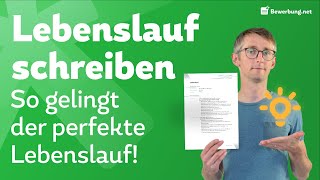 Lebenslauf erstellen  Den perfekten Lebenslauf schreiben [upl. by Nareht]