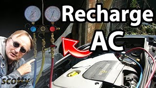 How to Recharge Car AC System Refrigerant [upl. by Maida]