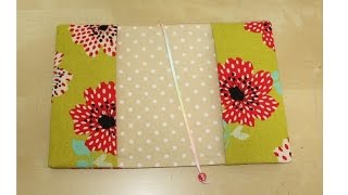 DIY 簡単ブックカバーの作り方（文庫本）easy book cover tutorial [upl. by Llejk]