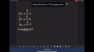 54 Saponification of triacylglycerols [upl. by Afihtan142]