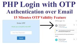 PHP Login with OTP Authentication over Email  15 Minutes OTP Validity Feature 🔥🔥 [upl. by Elisee]