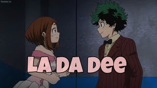 Deku x Uraraka AMV  La Da Dee  My Hero Academia [upl. by Dorri]