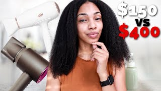 Dyson Hair Dryer vs T3 Hair Dryer comparison  Type 4 Natural Hair Blow Out  Worth it or Hyped [upl. by Lleksah580]