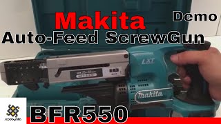 Makita 18V Cordless AutoFeed Screwdriver BFR550 amp Demo [upl. by Sulohcin460]