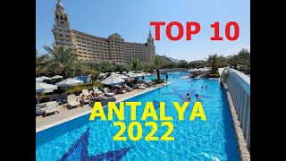 TOP 10 BEST 5 STAR ALL INCLUSIVE RESORT ANTALYA TURKEY 2022 [upl. by Gensler612]