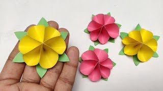 Easy Paper Flowers  kagojer ful  ful banano । Paper Craft [upl. by Aved]