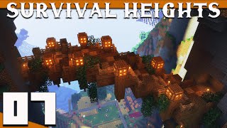 Minecraft Survival Heights  07  Mountain Bridge Design Build  Minecraft 116 Amplified Survival [upl. by Acalia]