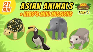 Asian Animals Part 17  Junior Rangers and Heros Animals Adventure  Leo the Wildlife Ranger [upl. by Leihcim908]