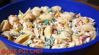 Ultimate Creamy Pasta Salad  One Pot Chef [upl. by Anaiv]