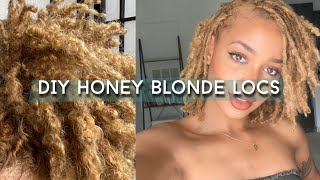 Step by Step DIY Honey Blonde Locs with Minimal Damage  WestIndieRay [upl. by Rostand]