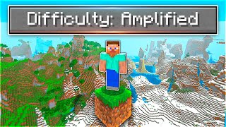 I Beat Minecraft In An AMPLIFIED World luckiest game EVER [upl. by Nahgiem]