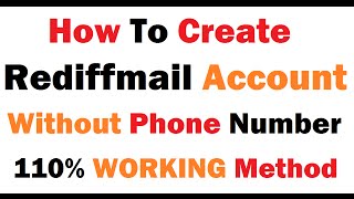 How to Create Rediffmail Account Without Phone Number 2015 [upl. by Ariane]