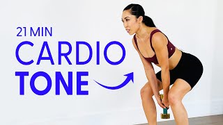 21 Minute Cardio Burn N Tone Workout  21 Day Tone [upl. by Enitselec]