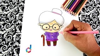 Cómo dibujar una Abuelita ancianita paso a paso  How to draw a Granny old lady [upl. by Ziul]