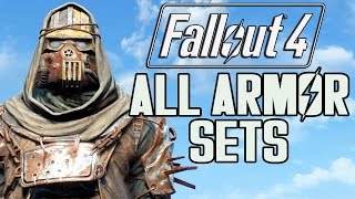 FALLOUT 4  ALL ARMOR SETS [upl. by Jarus]