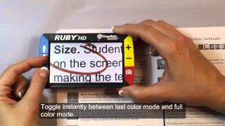 RUBY HD Handheld Video Magnifier [upl. by Nelyt]