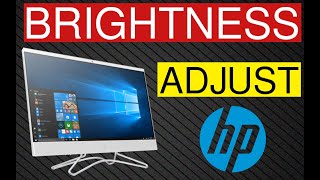 How to Adjust Brightness HP 24 AllinOne Desktop PC  Adjust Monitor Brightness [upl. by Aleibarg376]