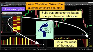 Thinkorswim Condition Wizard Watchlist [upl. by Oiretule]