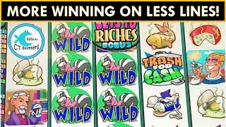 BEST METHOD TO WIN ON STINKIN RICH SLOT MACHINE LESS LINES FOR THE WIN [upl. by Reywas]