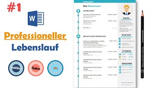 Professioneller Lebenslauf  Moderner Lebenslauf  Lebenslauf selbst in MS Word erstellen  Nr 1 [upl. by Ohnuj607]