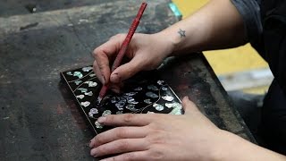 Making MotherofPearl Lacquerware [upl. by Carnahan]