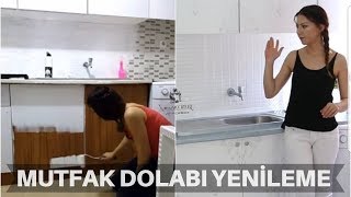 MUTFAK DOLABI YENİLEME  Fayans Boyama  Tezgah Derz Boyama Nasıl Yapılır [upl. by Ak]