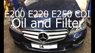 How To Change Mercedes W212 E Class Oil and Filter Service E200 E250 CDI 20092016 Facelift Diesel [upl. by Erasmo529]