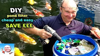 DIY fish pond filter cheap easy [upl. by Annaeed]