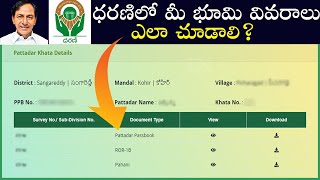 Land Details Search in Telangana Dharani Portal Official 2021 [upl. by Jolie]