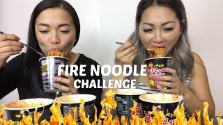 FIRE NOODLE CHALLENGE  NE Lets Eat  SAS ASMR [upl. by Eciralc]