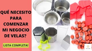 MATERIALES Para Hacer VELAS CASERAS 🗒 Lista COMPLETA [upl. by Yuille]