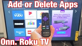 Onn Roku TV How to Download or Remove Apps [upl. by Firehs173]