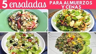 5 Ensaladas fáciles para Almuerzos y Cenas Cocina de Addy [upl. by Acinoev]