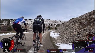 120 Minute High Intensity Uphill Indoor Cycling Bédoin Mont Ventoux Snow Tour de France Full HD [upl. by Akins]