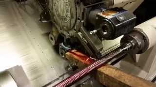 Turning trapezoidal thread ACME in stainless steel on the Mazak Nexus 350MY [upl. by Tnias]