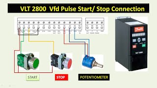 danfoss VLT 2800 start stop connection and programming [upl. by Spoor]