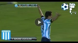 Gol de Zuculini Olimpo 0  Racing 1 Fecha 13 Torneo Inicial 2013 Fútbol Para Todos [upl. by Fleming]