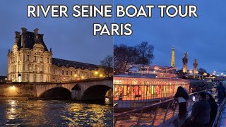 River Seine Boat Tour  Cruise Along River Seine Paris [upl. by Lahcear744]