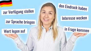 Die 14 wichtigsten NomenVerbVerbindungen │ Deutsch lernen B1C1 [upl. by Natalya757]