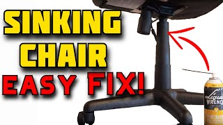 How to fix office chair from sinking  Sinking Chair Fix  How to Replace Office Chair Gas Cylinder [upl. by Daph]