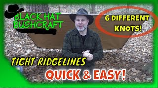 The Tarp Ridgeline Made Quick amp Easy  2 Methods [upl. by Allesiram]