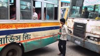 Dhaka city bus helper calling for passenger [upl. by Delainey]