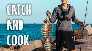 sheepshead catch and cook UNSEASONED [upl. by Irianat772]