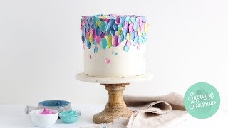 Spatula Painted Buttercream Cake Tutorial [upl. by Yhtomot]