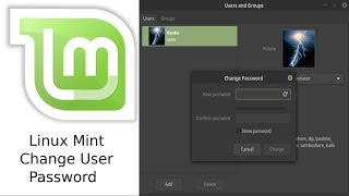 Linux Mint 19 How to change user password [upl. by Babcock]